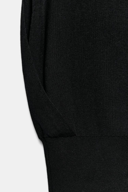 ZARA ТОП С ПРИТАЛЕННОЙ ТАЛИЕЙ, ЧЕРНЫЙ
