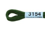 Мулине Gamma 100% хлопок, цв.3154 зеленый-хаки, 24 мотка по 8 метров