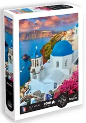 Puzzle 1000 деталей - Острова Санторини - Греция