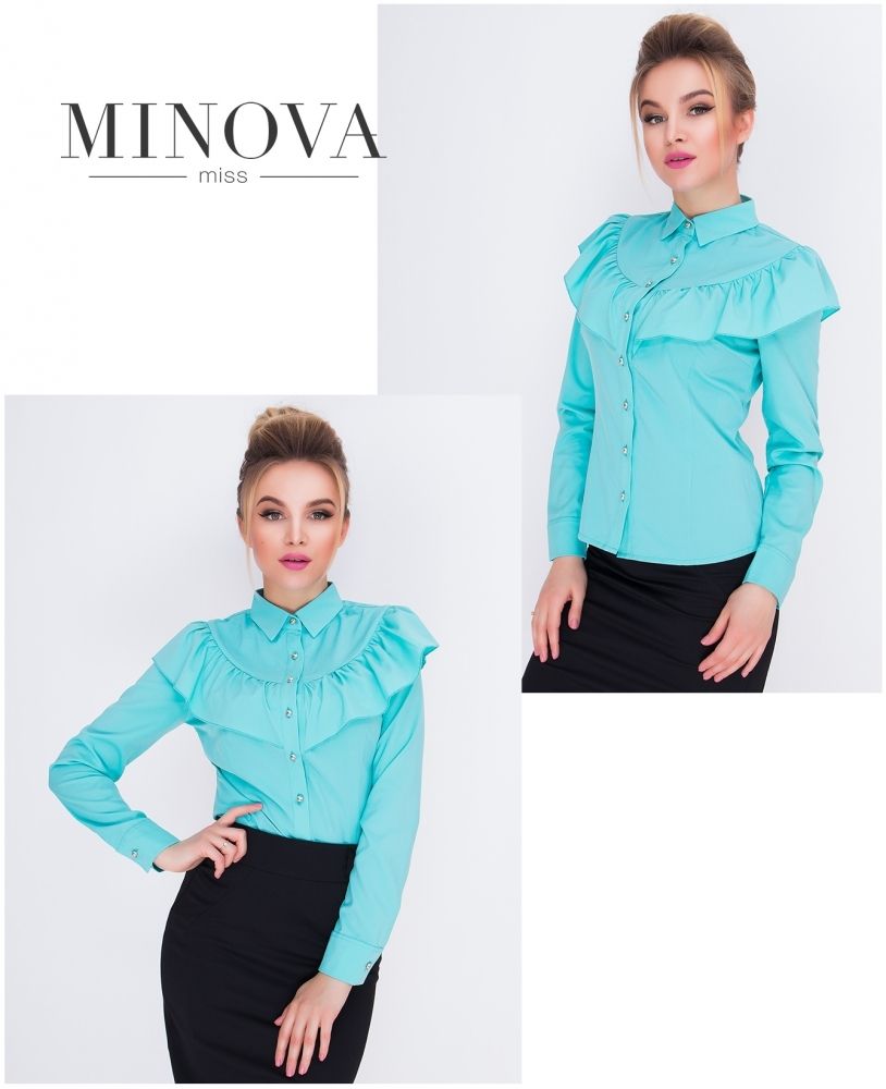 Рубашка 1031-ментоловый Minova Рубашка 1031-ментоловый Minova