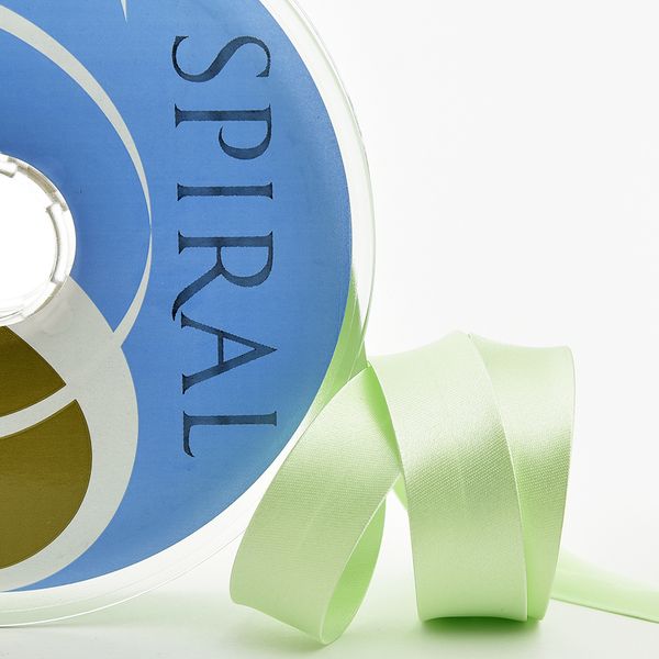 Косая бейка атласная 30 мм / 25 метров, 11 светлый пастельно-зеленый, Safisa (Spiral)