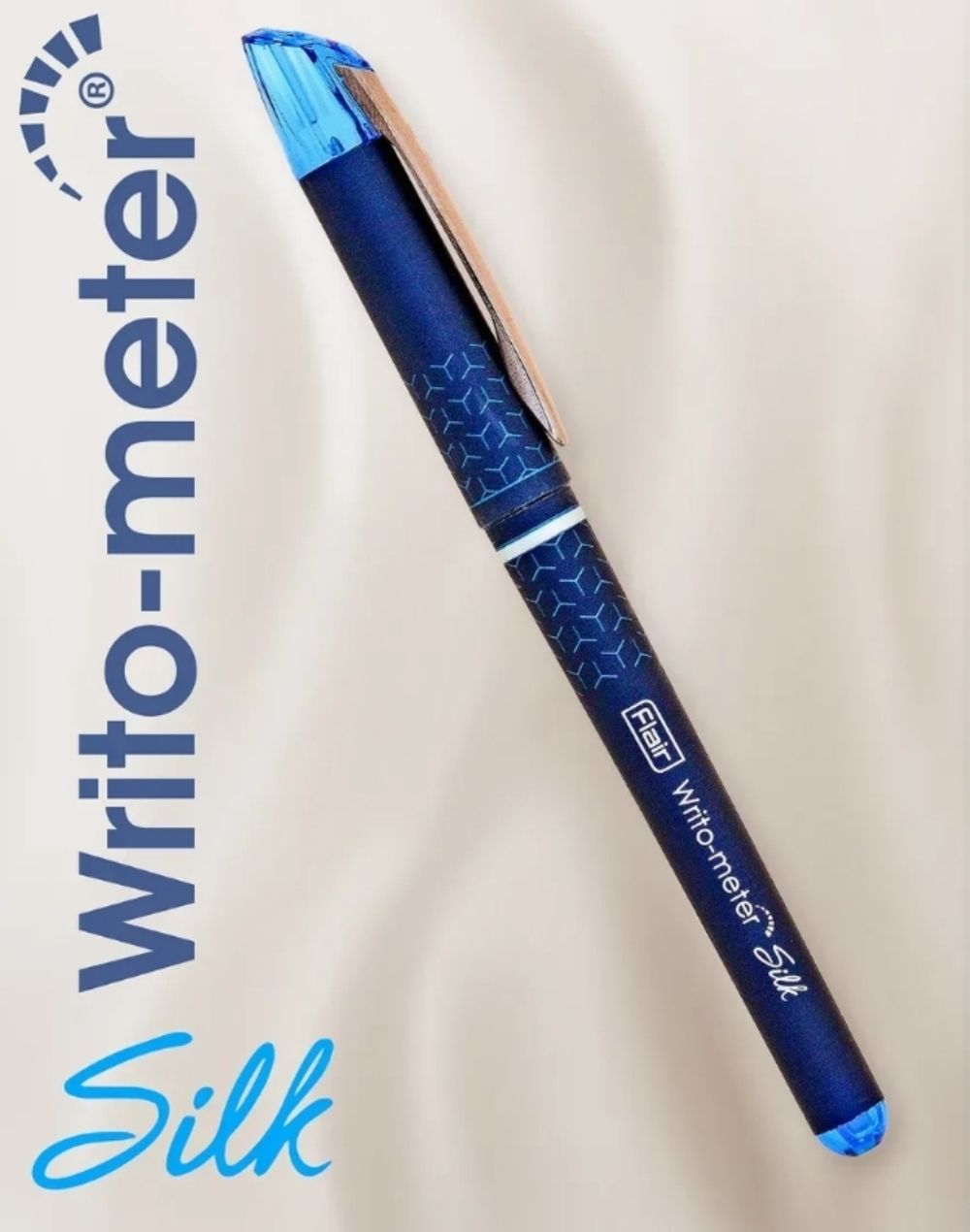 Набор Ручка шариковая Flair Writo-metr Silk синяя, 0,7мм, набор 3 штуки