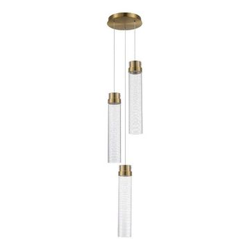 Подвесной светильник LED 3*12W 4000K SL6236.303.03 латунь/прозрачный Champagne ST-Luce