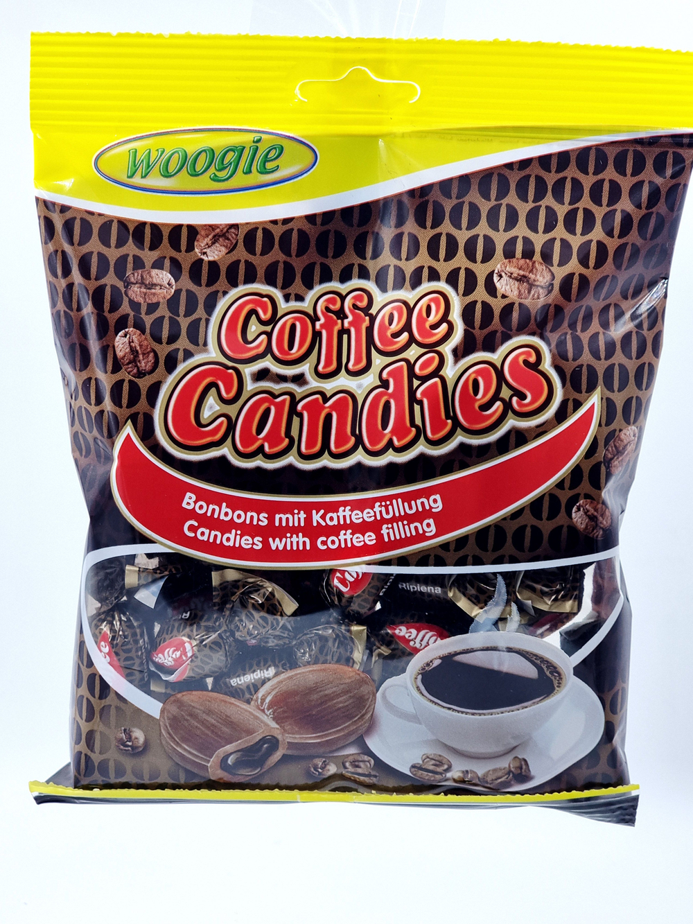 Woogie карамель Coffe Candies с жидкой кофейной начинкой 150 г (Австрия)