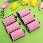 Бигуди поролоновые с зажимом 6шт «Styling», цвет розовый, d=4,5см
