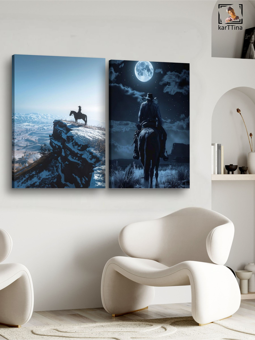 Картина Путь всадника модульная 50x70см 2шт.