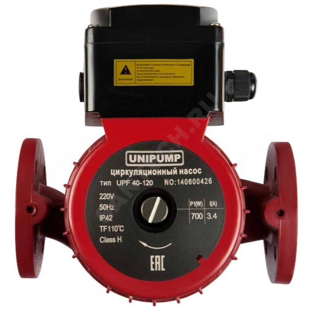 Насос циркуляционный с мокрым ротором UPF 40-120 250 PN10 1х230В/50 Гц Unipump 16515