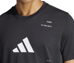 Мужская теннисная футболка Adidas Padel Category Graphic T-Shirt - черный