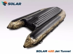 Лодка надувная моторная solar-420 jet tunnel