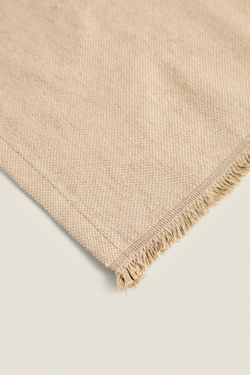 ZARA HOME ОДНОТОННЫЙ ПЛЕД, СВЕТЛО-БЕЖЕВЫЙ