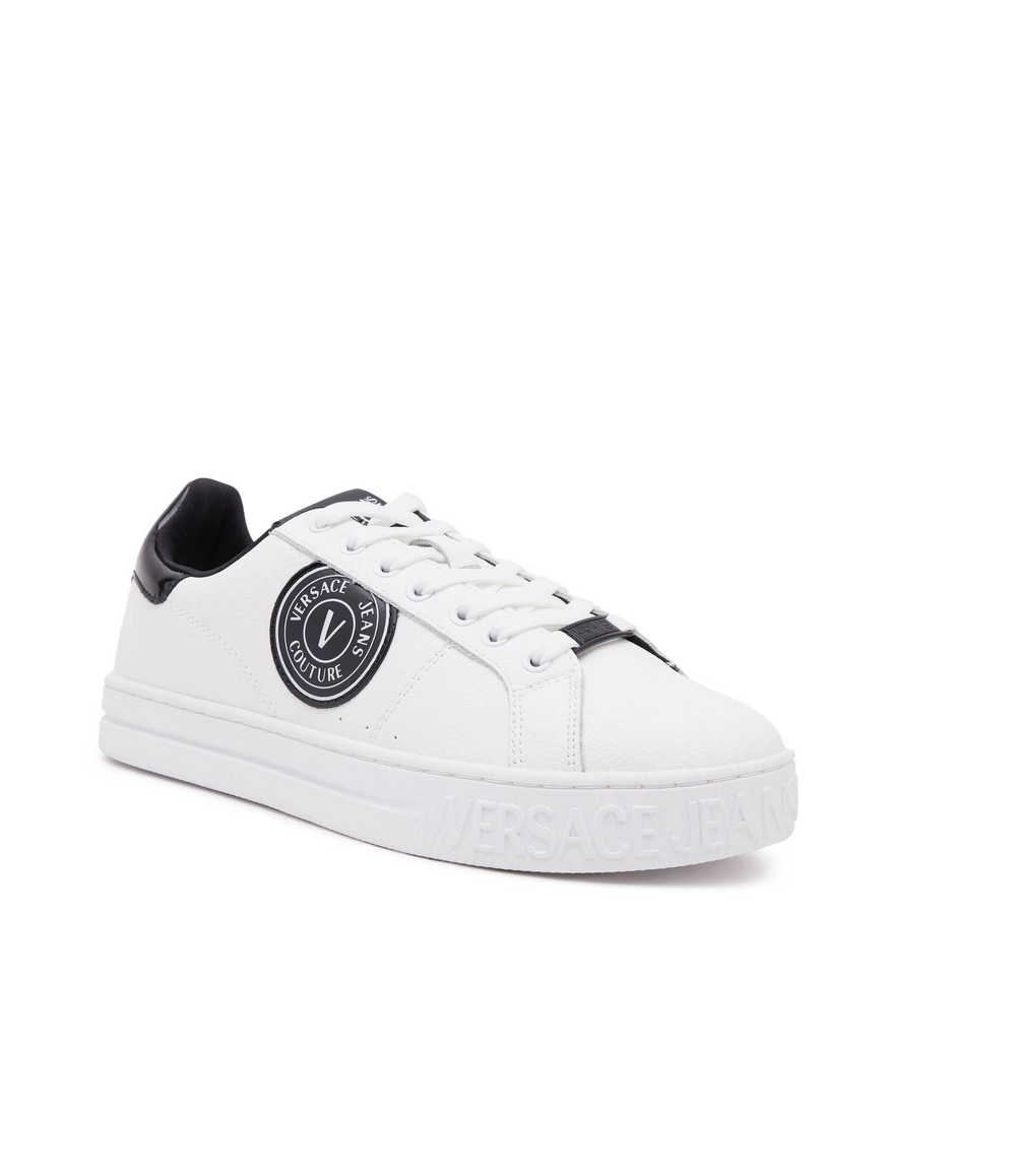 Кожаные кроссовки Versace Jeans Couture - белый(76YA3SK1ZPA59)