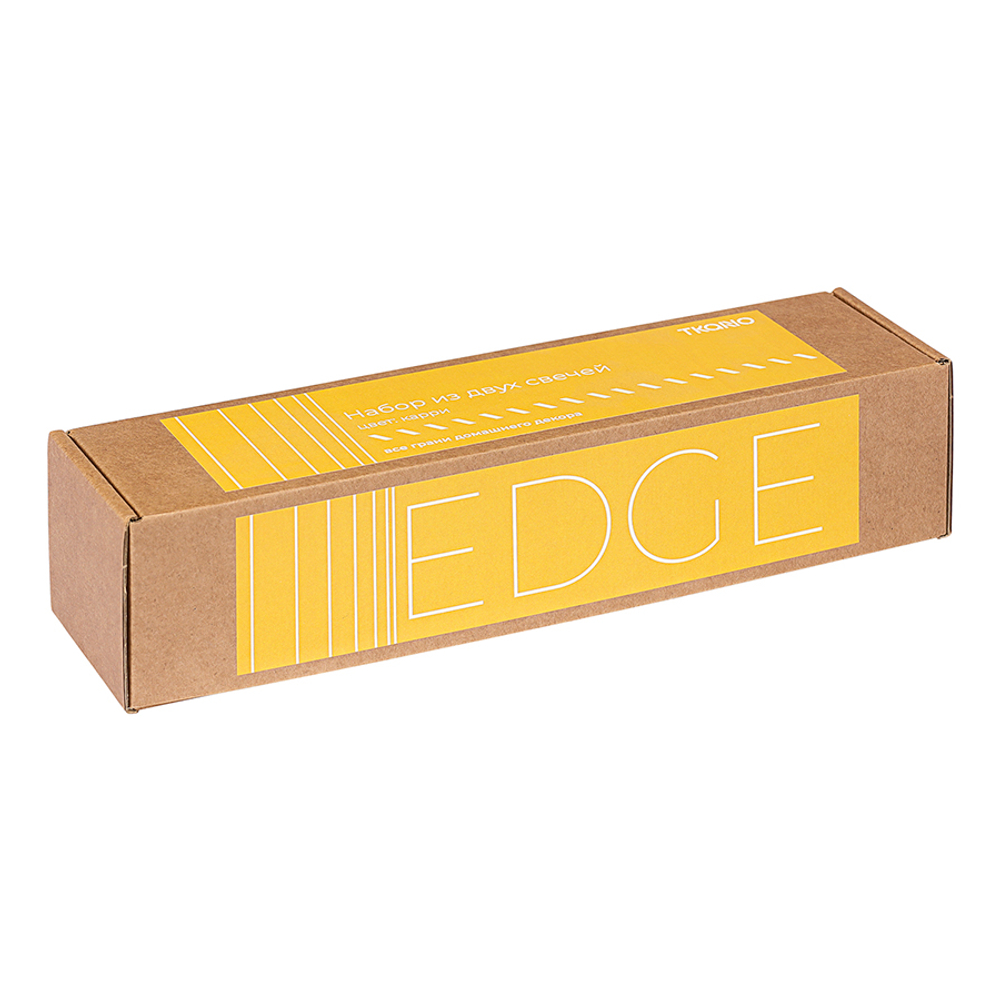 Набор из двух свечей Tkano из коллекции Edge, 24,5см | карри