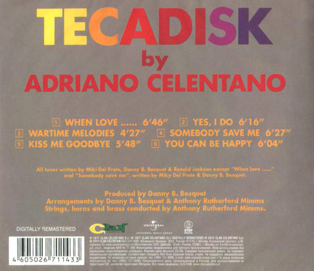 Adriano Celentano / Tecadisk (RU)(CD)