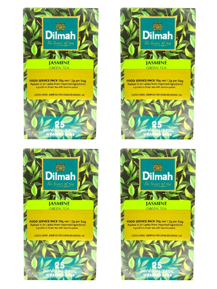 Чай зеленый Dilmah с жасмином в пакетиках 25 шт x 4 уп