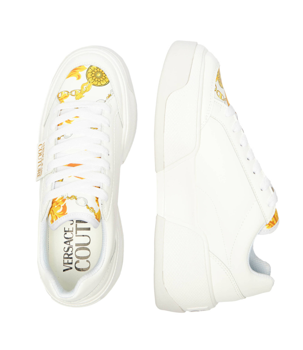 Кожаные кроссовки Versace Jeans Couture - белый(77VA3ST2ZP305)
