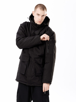 Куртка UNAFFECTED Down Hooded Parka Чёрный
