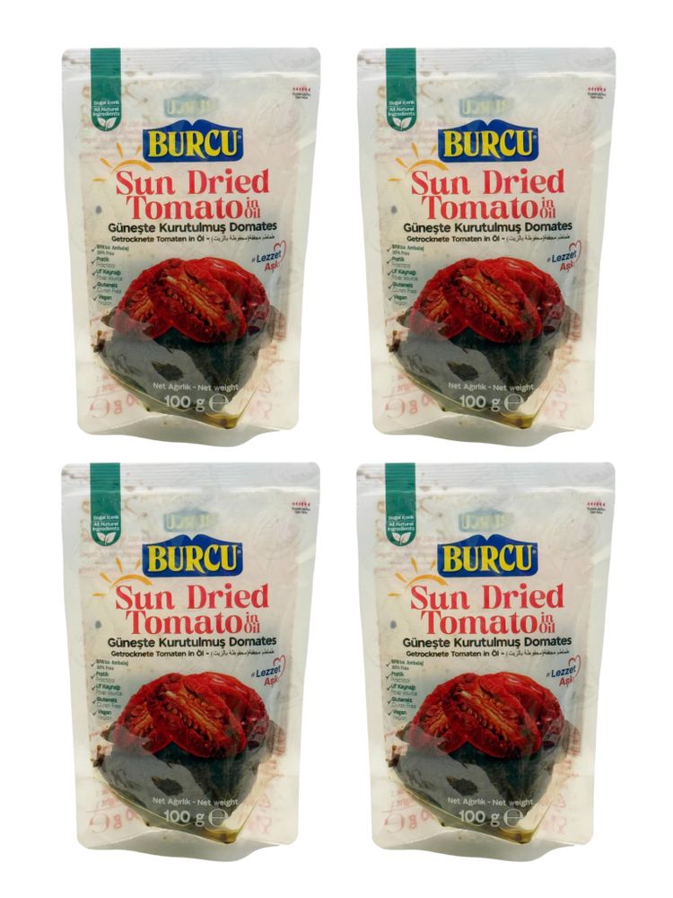Вяленые помидоры BURCU в масле 100 г x 4 шт