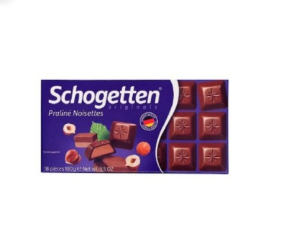 Шоколад Schogetten молочный Praline Noisette100гр*15шт Германия