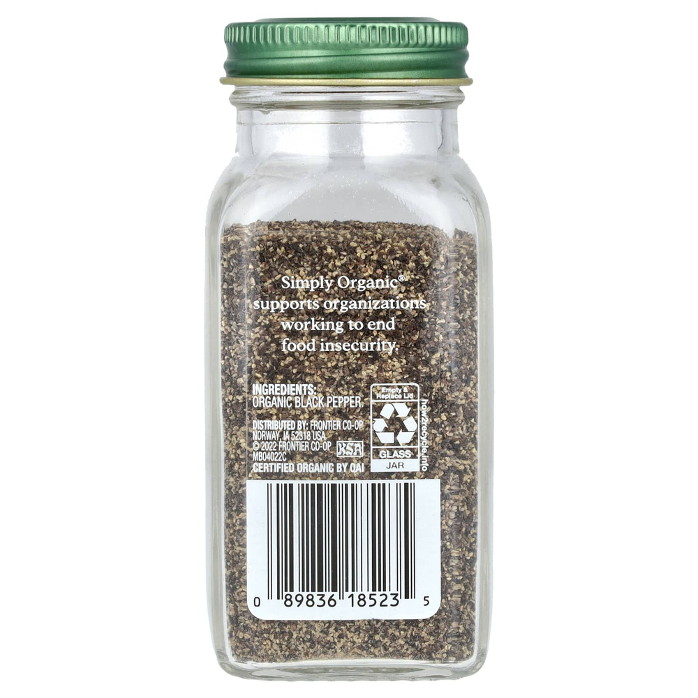 Simply Organic, Черный перец, 65 г (2,31 унции)