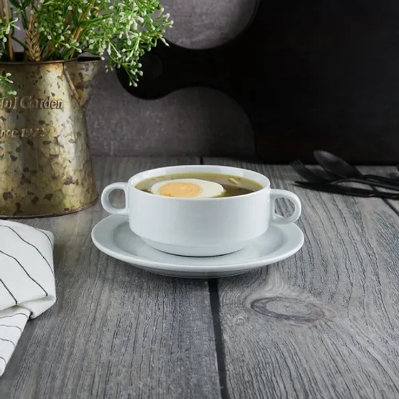 Бульонная пара 320 мл d 11 см h5,5 см белая Glory Eco Stackable P.L. Proff Cuisine [6]