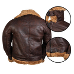 Кожаная куртка MIL-TEC® Leather jacket US B46 SHEEPSKIN BROWN