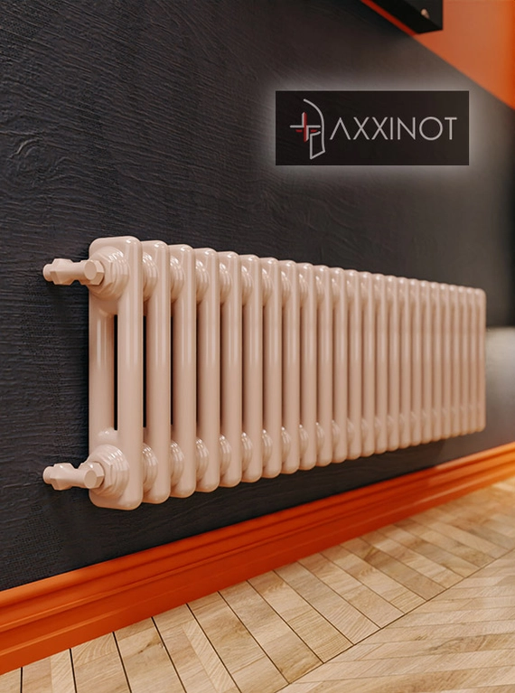 Axxinot Sentir 2020 - двухтрубный трубчатый радиатор высотой 200 мм, боковое подключение, палитра RAL