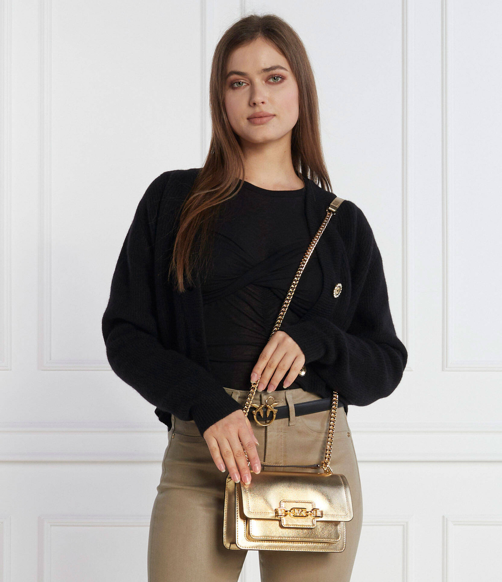 Кожаная сумка-мессенджер Michael Kors - золотой(32R3G7HC0L)