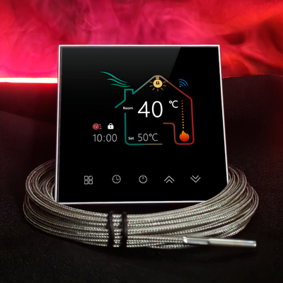 Steam&Water - Smart SAUNA CONTROLLER - Wi-fi контроллер управления электрокаменкой, в черном корпусе, в комплекте с термодатчиком и контактором