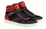 Ferragamo Stylish Skateboarding Shoes Men"s High top Black