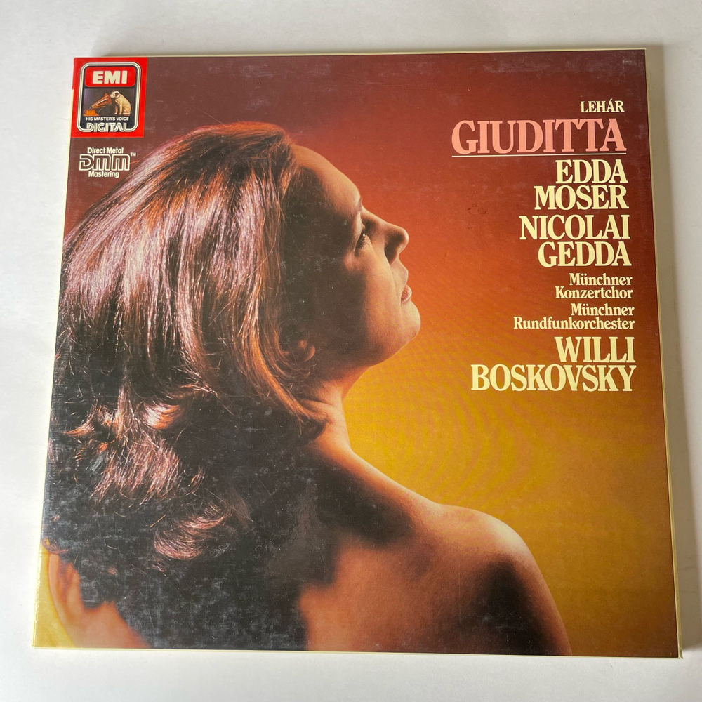 Винтажная виниловая пластинка LP Franz Lehar, Edda Moser, Nicolai Gedda, Willi Boskovsky, Giuditta Джудитта Опера (Гремания 1985)