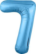 Agura Шар (40''/102 см) Цифра, 7 Slim, Голубой (БГ-60)