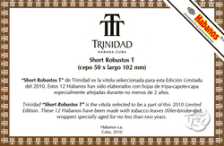 Trinidad Short Robusto T Edicion Limitada 2010 VINTAGE