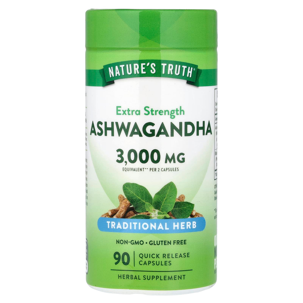 Nature's Truth, ашваганда, 90 капсул с быстрым высвобождением