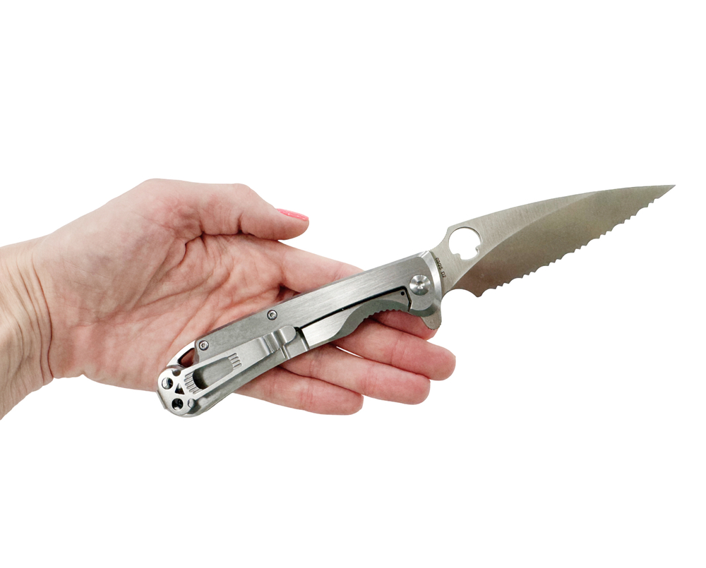Нож Sting frame lock satin full serrated, DAGGERR, FM02-2FRST STSR
