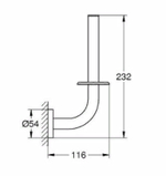 Держатель запасного рулона Grohe Essentials 40385A01 Темный графит глянец