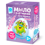 Мыло с картинкой "Монстрики Зеленый" (Фантазер)