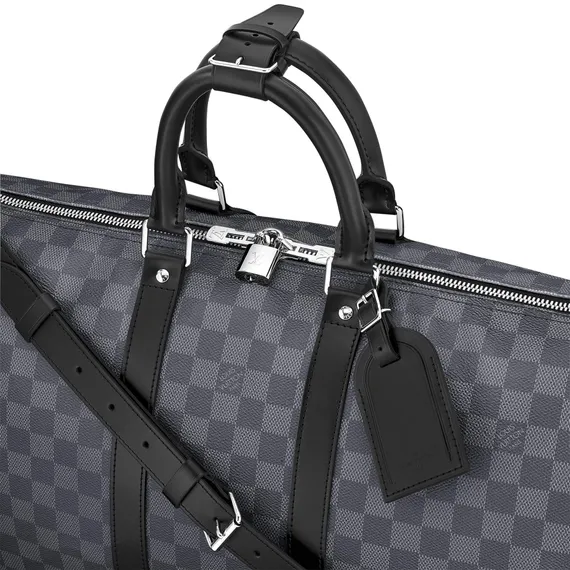 Сумка Louis Vuitton Keepall канва Damier Graphite (все размеры: 55-50-45)