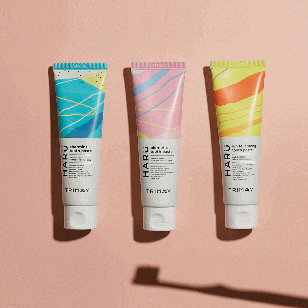 Отбеливающая зубная паста с ароматом грейпфрута и мяты Trimay HARU White Jamong Toothpaste