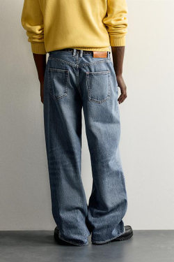 ZARA - FRUIT OF THE LOOM™ ДЖИНСЫ СВОБОДНОГО КРОЯ, ВЫЦВЕТШИЙ СИНИЙ