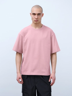 Футболка оверсайз (розовато-серый) 230 г