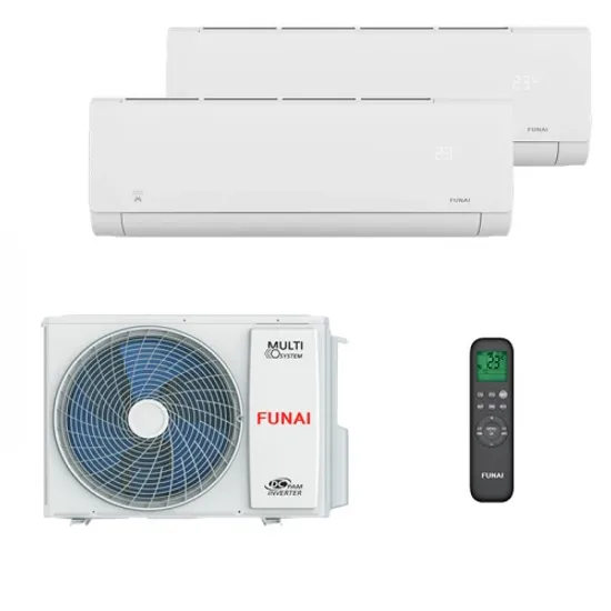 Мультисплит система на 2 комнаты Funai RAM-I-SG25HP.W02/S + RAM-I-SG30HP.W02/S / RAM-I-2OK55HP.01/U