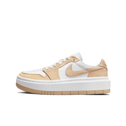 alt="Air Jordan 1 Elevate Low WMNS Onyx DH7004-102 женские кроссовки белые с черными накладками на платформе вид сбоку на белом фоне"