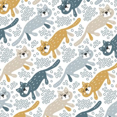 Buy fabric cats bubbles