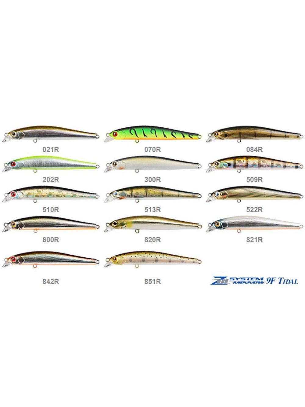 Воблер для рыбалки ZIPBAITS ZBL SYSTEM minnow 9F Tidal 90мм, 9 г, заглубление 0.5-0.8м., цвет 513R, плавающий