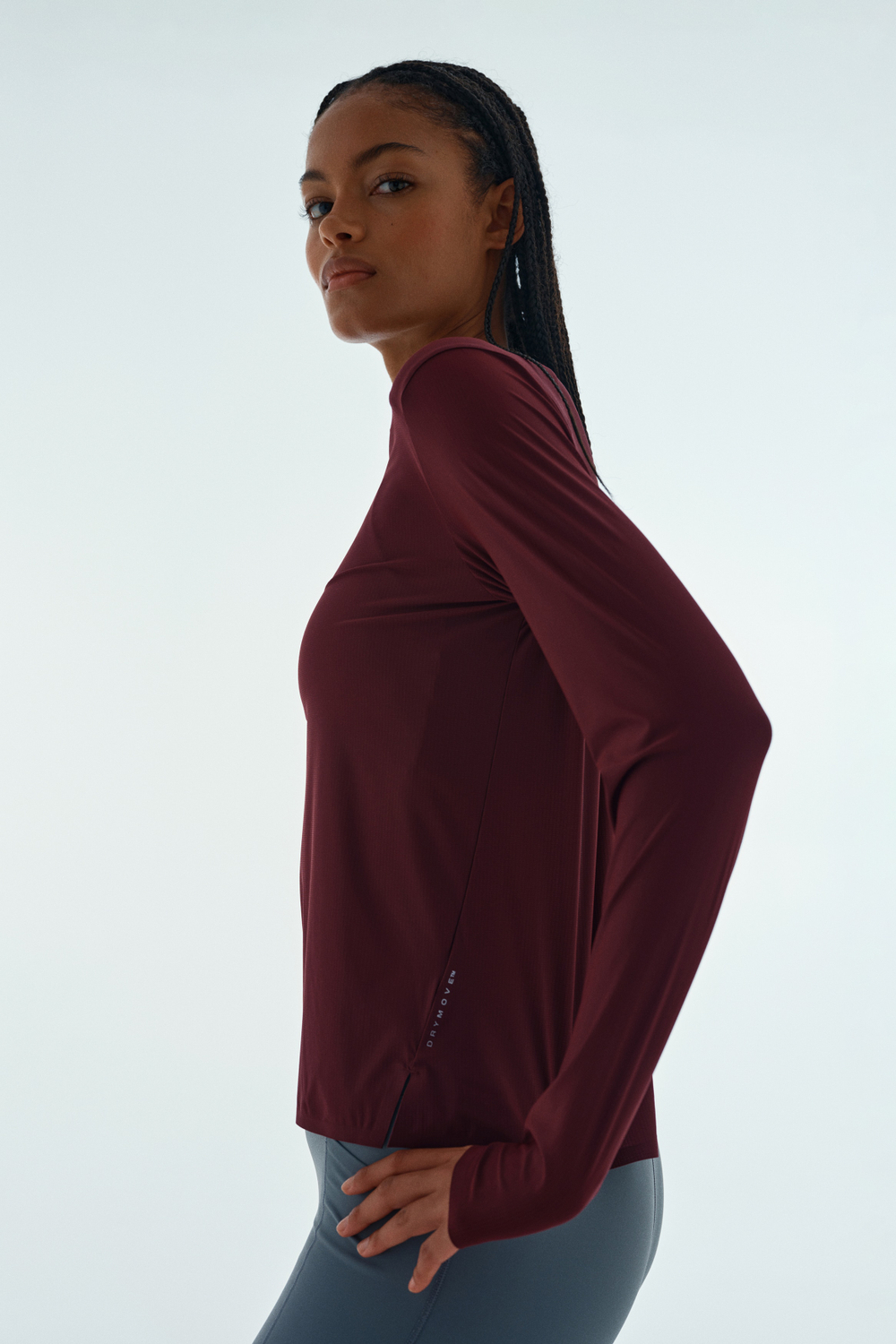 Спортивный топ DryMove™ — длинные рукава, прямой крой - H&M