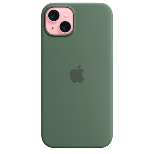 Силиконовый чехол с поддержкой MagSafe Apple Silicone Case для iPhone 15 Plus, Cypress (Кипарис)