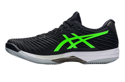 Мужские кроссовки теннисные Asics Solution Speed FF 2 Clay - black/green gecko