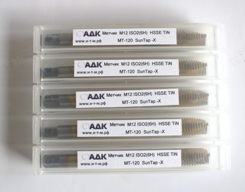 Метчик  M12 DIN376 ISO2(6H)  HSSE TiN MT-120  SunTap -X