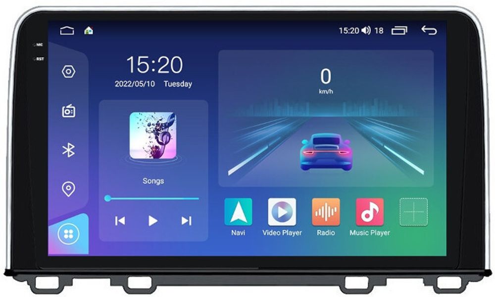 Магнитола для Honda CR-V 2017+ - Parafar PF008T1U2K на Android 13, Быстрая, QLED+2K, CarPlay, 4G SIM-слот