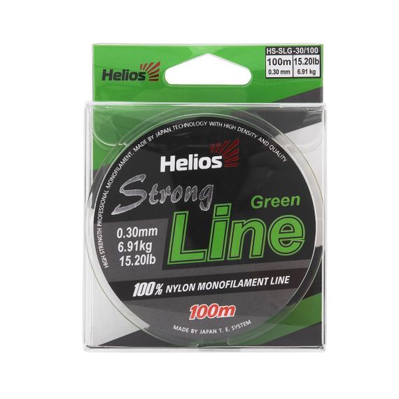 Леска Helios Strong Line Nylon Dark Green 0,30mm/100 (HS-SLG-30/100)